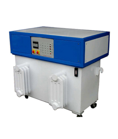 A digital servo voltage stabilizer with an LCD display